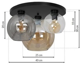 Plafonieră SOFIA 3xE27/60W/230V mix