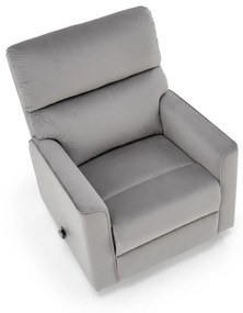 Fotoliu recliner Karim stofa gri H103 cm