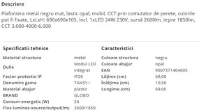 Plafoniera LED design modern TANSY I 24W