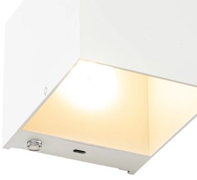 Aplică albă incluzând LED și dimmer tactil reîncărcabilă - Joris