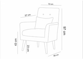 Set Canapea Extensibilă si Fotoliu Aria - S, Verde