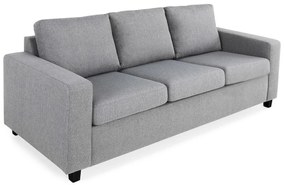 Canapea Scandinavian Choice C172Numărul de locuri: 3, Gri deschis, Negru, 214x88x86cm, Tapiterie, Picioare: Plastic