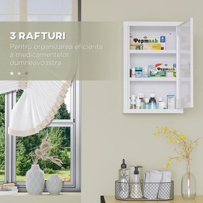 Kleankin Dulapior de Medicamente – Montabil pe Perete | Aosom Romania