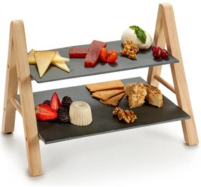 Stand pe 3 niveluri din ardezie MONOLIT, 40 cm