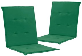 vidaXL Perne scaun de grădină, 2 buc., verde, 100 x 50 x 3 cm