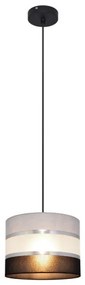 Lustră pe cablu HELEN 1xE27/15W/230V d. 20 cm neagră/gri/argintie