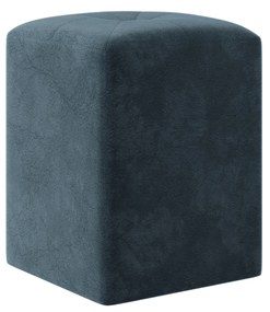 Taburet Tapitat Talin, Albastru, Stofa, L 35 x l 35 x H 45 cm