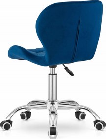 OFERTA Scaun de birou albastru AVOLA VELVET II. calitate