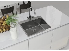 Chiuvetă de bucătărie Deante ZPO_010B OLFATO 50,5x55 cm oțel periat