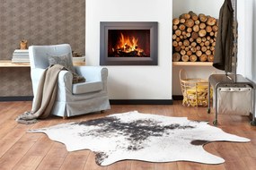 Covor Artificial Cowhide, Vaca G5074-1 alb maro din piele