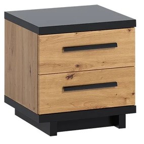 Noptieră Marisol MS08 (stejar artistan + mat Negru). Promo -17%. 1058832