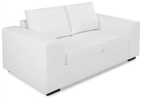 Canapea Scandinavian Choice B115Numărul de locuri: 2, Alb, 172x90x84cm, Piele eco, Picioare: Lemn
