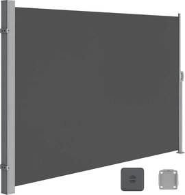 Marchiză laterală HORIZON pentru terasă, 200x350cm, gri SongmicsHome