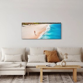 Tablou - Fuga pe plajă (120x50 cm)