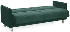 Canapea Extensibilă 3 locuri STONE, cu ladă de depozitare, 210x70x98 cm, Aston-Verde