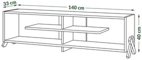 Dulap VIK RTV-140 Stejar Artisan - MASĂ TV MODERNĂ PENTRU CAMERA DE ZI