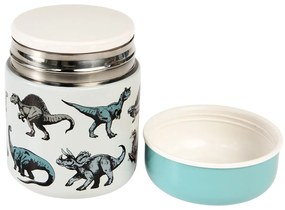 Termos albastru-crem pentru mâncare, pentru copii 280 ml Prehistoric Land – Rex London
