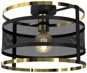 Lustră aplicată RIM 1xE27/60W/230V neagră/aurie
