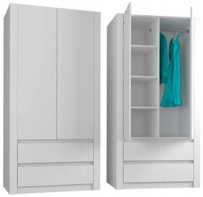 Dulap modern cu două uși MODERN B20 180 x 90 x 55 cm - diferite variante de culoare Alb