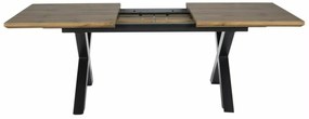 Masa extensibila Xaviero II stejar artizan/negru L160-240xl90 cm