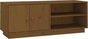 vidaXL Comodă TV, maro miere, 105x34x40 cm, lemn masiv de pin