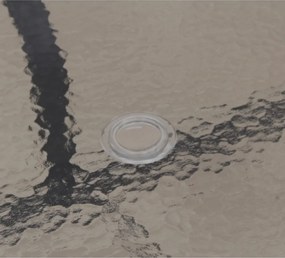 Masă dining, sticlă securizată/oţel, PASTER