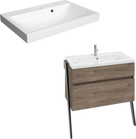 Set dulap baza suspendat Defra Op-Arty nuc rockford cu lavoar compozit Olex 80