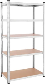 Raft Songmics, 5 rafturi, 50 x 100 x 200 cm, Silver, GLR050E01