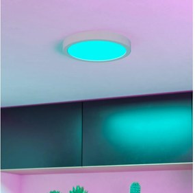 Eglo 901376 - Plafonieră LED RGBW FUEVA-Z dimabilă pentru baie, LED/11,2W/230V, 21,1 cm, IP44, alb