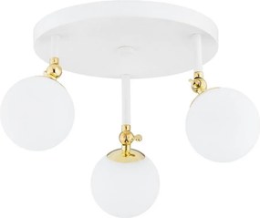 Argon 1434 - Plafonieră de baie LATINA, montaj aplicat, 3xE14/7W/230V, IP44, alb/auriu