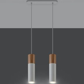 Lustră pe cablu PABLO 2xGU10/40W/230V alb