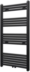 vidaXL Radiator port-prosop încălzire centrală baie drept, negru, 600x1160 mm