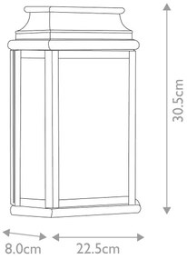 Aplică de exterior ST MARTINS 1xE27/100W/230V IP44 crom Elstead