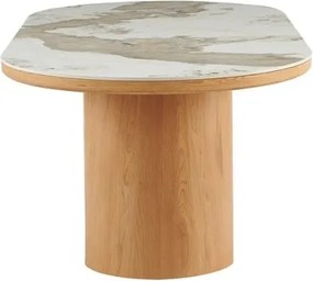 Masa ovala, Ceramica Alba, Furnir Nuc, UNIQUE 200cm A-46381 VC