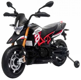 Motocicleta Electrica cu Acumulator Pentru Copii NOVOKIDS™ Aprilia Enduro Moto , 3-7 ani, Max 25 kg, Cu Sunete si Lumini frontale, MP3 USB, Suspensie