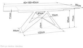 Masa de bucaterie Westin 180 x 90 cm, marmura