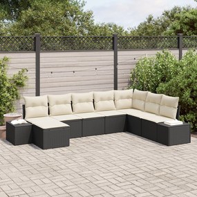 vidaXL Set de canapele pentru grădină cu pernă 8 pcs 319 x 209 x 85 cm