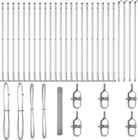 vidaXL Stâlp de gard. Argintiu 50 x 1,2 m (plasă de 16 x 16 mm) Oțel