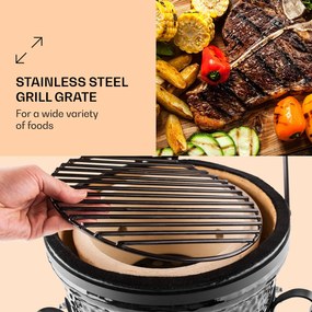 Kamado gratar ceramica Grill 11 " BBQ negru