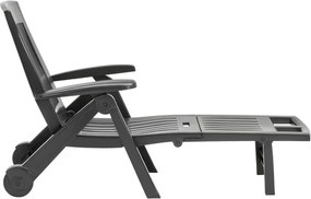 Șezlong de grădină ZIRCONE, 72×195×101 cm, antracit I.P.A.E-Progarden