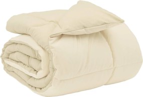 vidaXL Duvet de iarnă Patos Crem 140 x 220 cm Microfibră