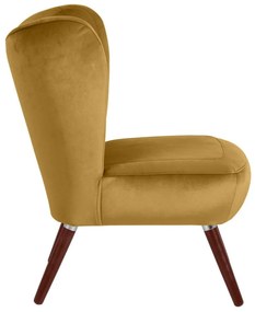Fotoliu Max Winzer Sari Velvet, galben