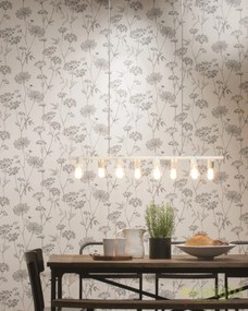 Lustra moderna cu 8 surse de lumina directionabile MIAMI, alb MIAMI/H8/W