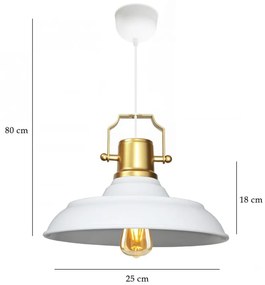 Lustră cu abajur din metal ø 25 cm Tarsus – Opviq lights