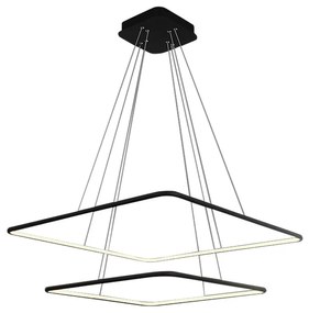 Lustra LED suspendata design modern NIX negru, 60x60cm