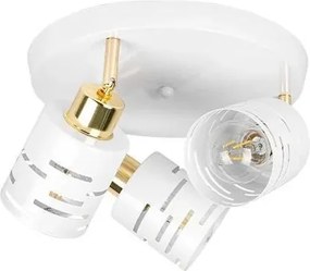 Corp de iluminat tip spot ELEN 3xE27/35W/230V alb/auriu
