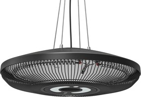 Outsunny încălzitor Electric Suspendat cu Infraroșu 1000/2000W, Negru | Aosom Romania