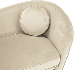 Canapea cu 2 locuri de design, ţesătură Velvet bej/gold crom auriu, EZIO TYP 2