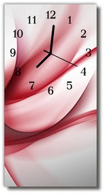 Ceas de perete din sticla vertical Art abstracție roșu linii