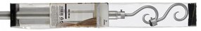 Galerie de metal gri VALANCE LOOP 120-210 cm